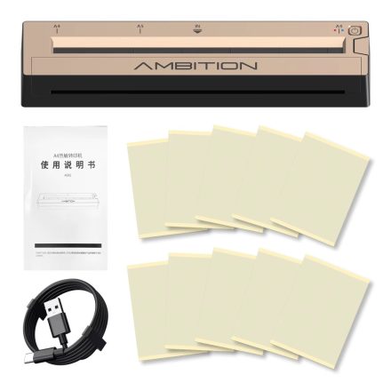 Ambition G1 hőpapíros tetováló nyomtató + 10 transzferpapír (203dpi, Bluetooth)