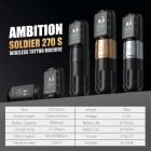 Ambition Soldier 270 S tetoválógép (5mm&4.5mm stroke, 2 akkumulátor, frekvenciavezérlés, magasnyomatékú kefe nélküli motor)