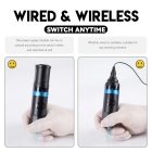 WJX W3 vezeték nélküli tetoválógép (2.4-4.2mm stroke, 2 Akkumulátor,  Ultragyors töltés) 