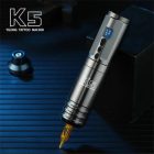 Yilong K5 Vezeték nélküli tetoválógép (4mm stroke, beépített lámpa, 2x1900mah akkumulátor, Hollow cup motor)