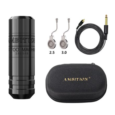 Ambition torped 28 vezeték nélküli tetoválógép (2.5 - 3.0 - 3.5 mm stroke, 2000mah, kefe nélküli motor) 2 színben