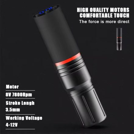 Yilong A1 vezeték nélküli tetoválógép (3.5mm stroke, 1300mah akkumulátor)