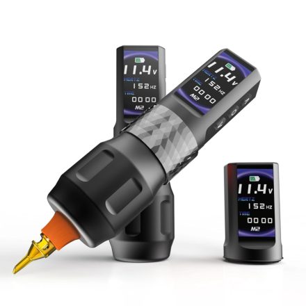 Yilong F6 Vezeték nélküli tetoválógép (3.5mm stroke, 2x2000mah akkumulátor, Oled kijelző, kefe nélküli motor)